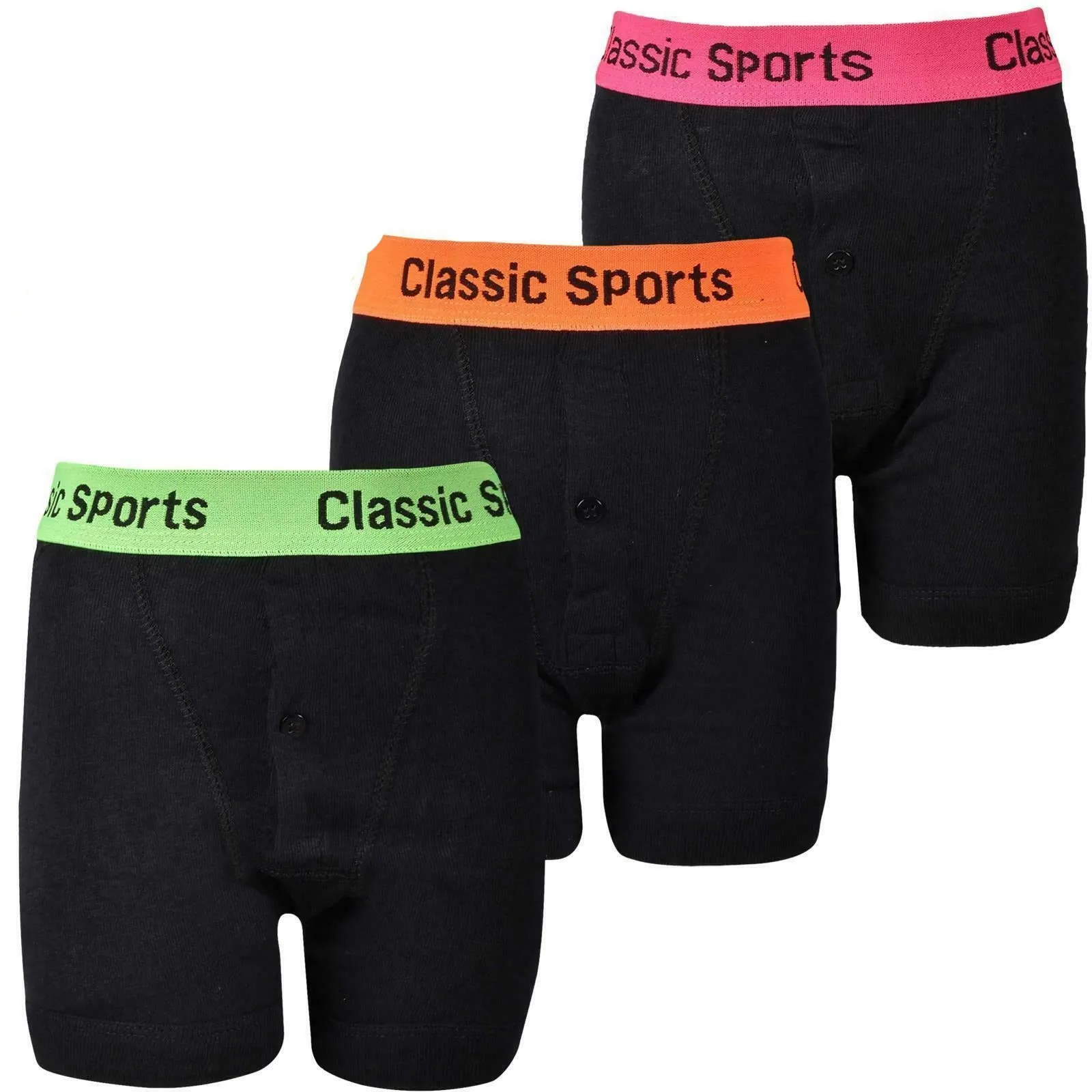 3 Pack Boys Cotton Boxer Shorts - 3 to 5 Years