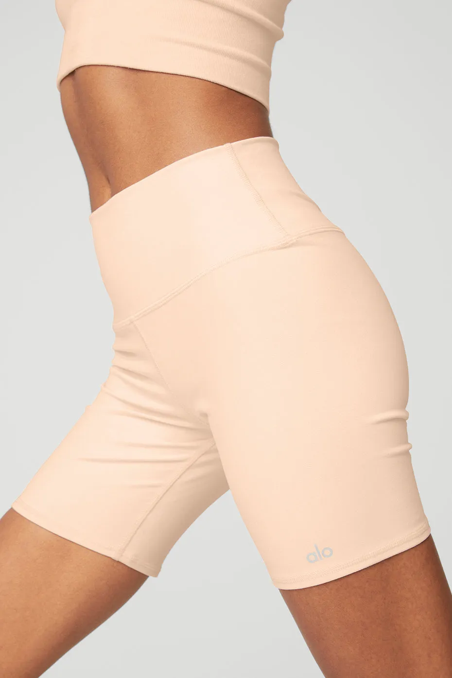 7" High-Waist Biker Short - Peachy Glow