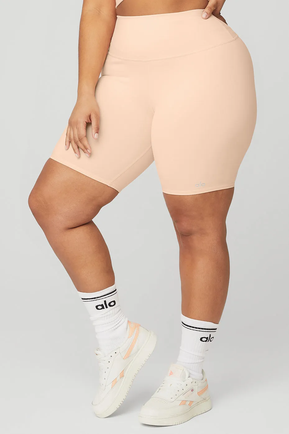 7" High-Waist Biker Short - Peachy Glow