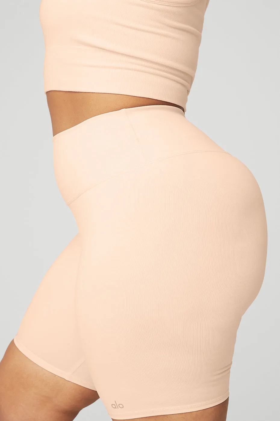 7" High-Waist Biker Short - Peachy Glow