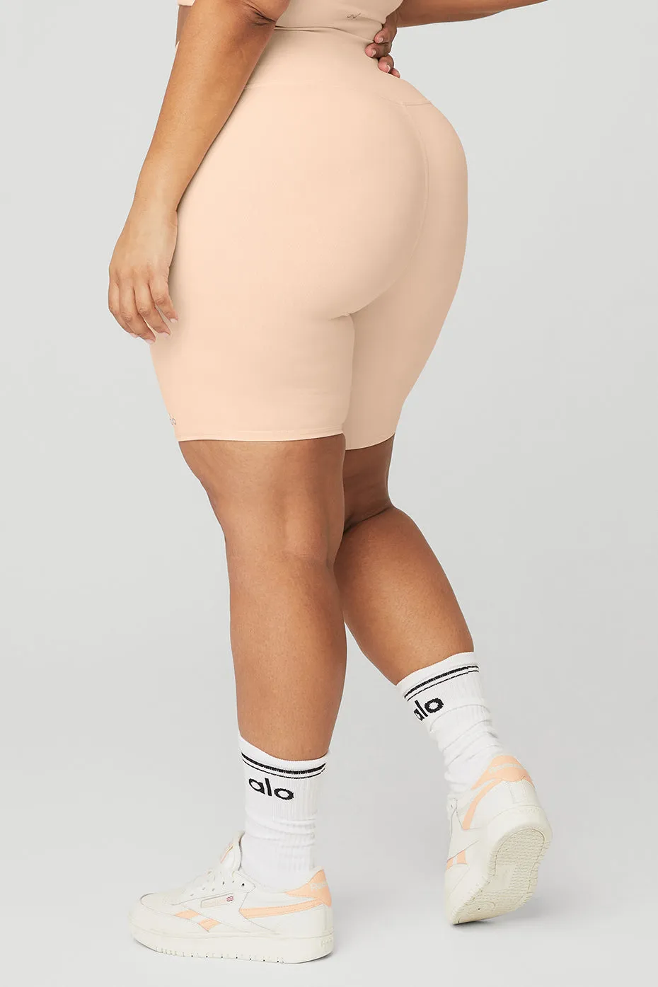 7" High-Waist Biker Short - Peachy Glow