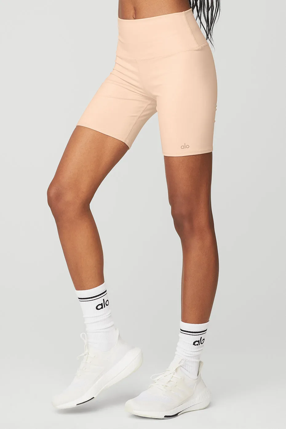 7" High-Waist Biker Short - Peachy Glow