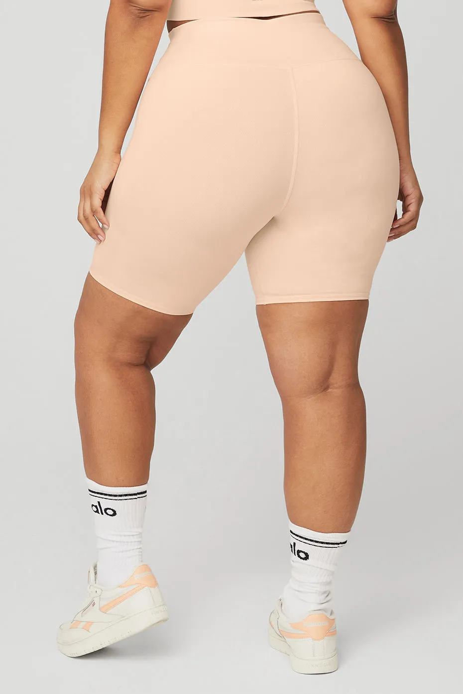 7" High-Waist Biker Short - Peachy Glow