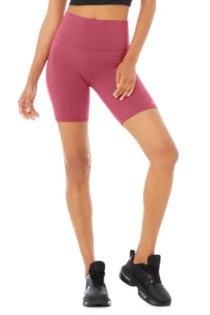 7" High-Waist Biker Short - Raspberry Sorbet