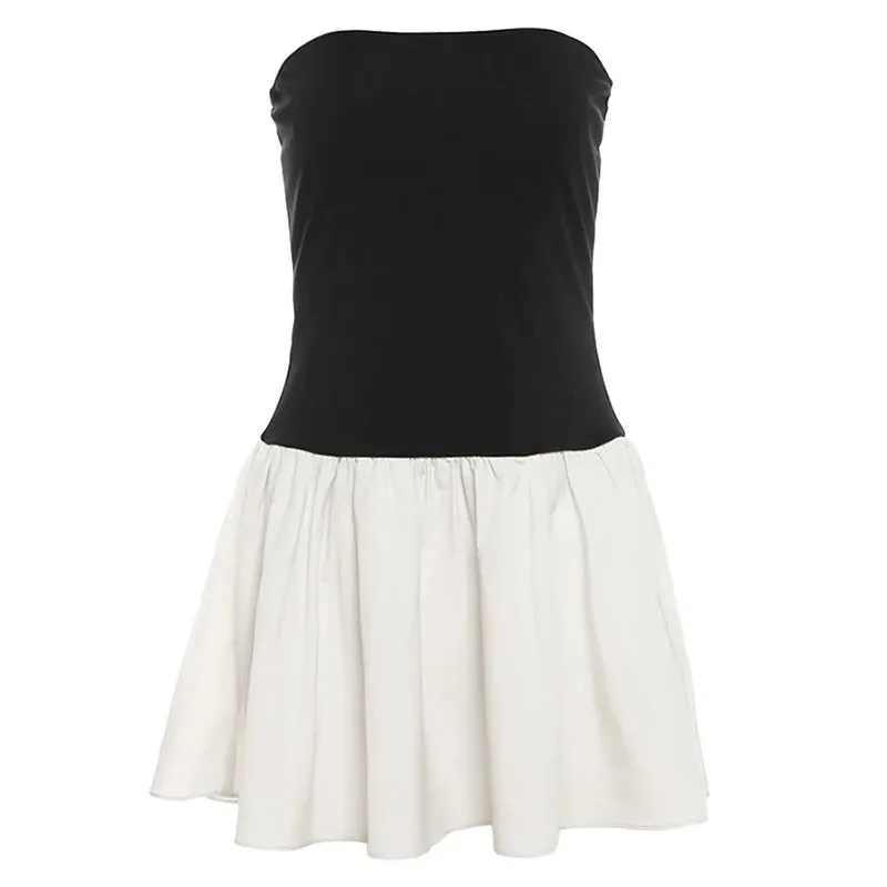 A&A Monochrome Pleats Dress