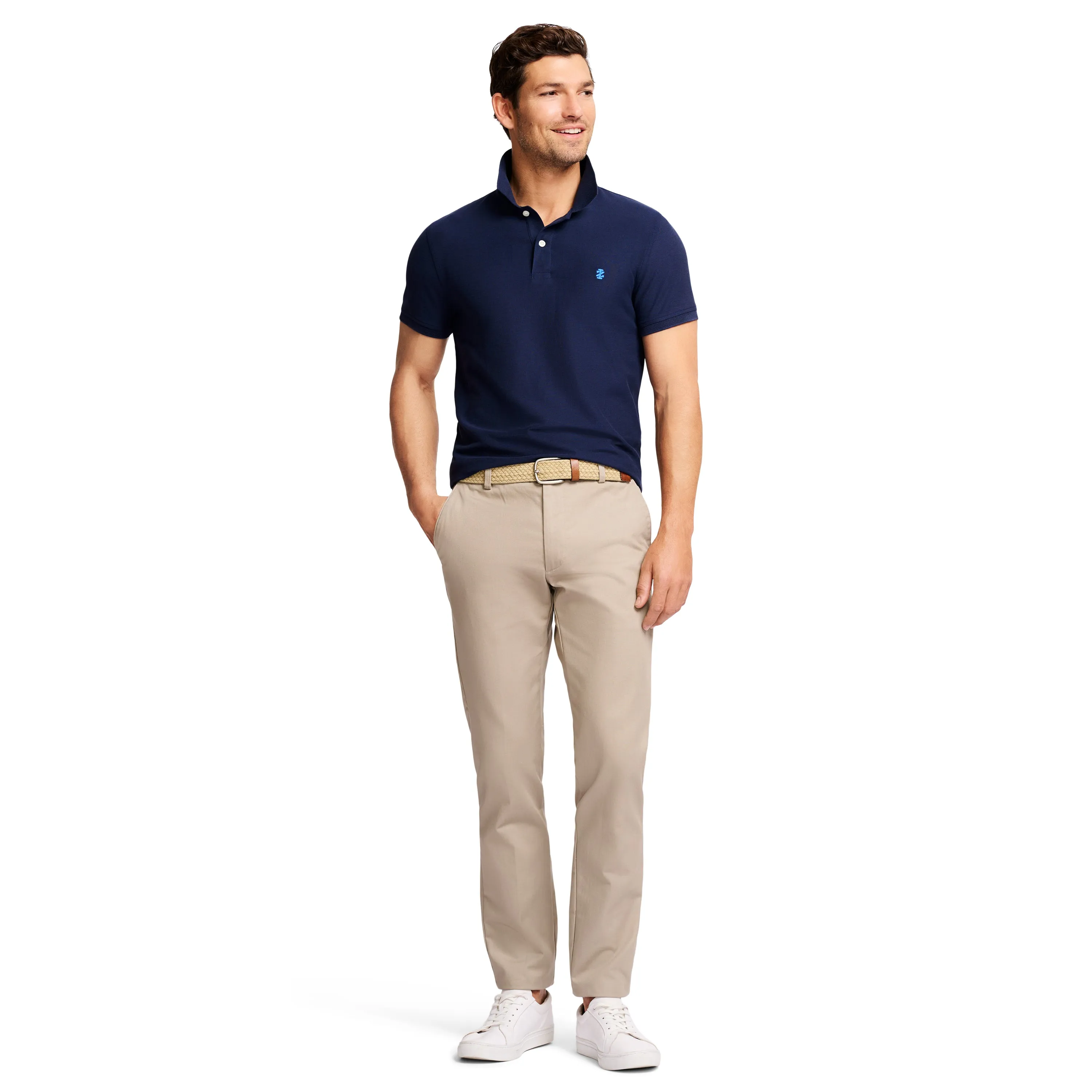 ADVANTAGE PERFORMANCE SHORT-SLEEVE SLIM FIT POLO - PEACOAT