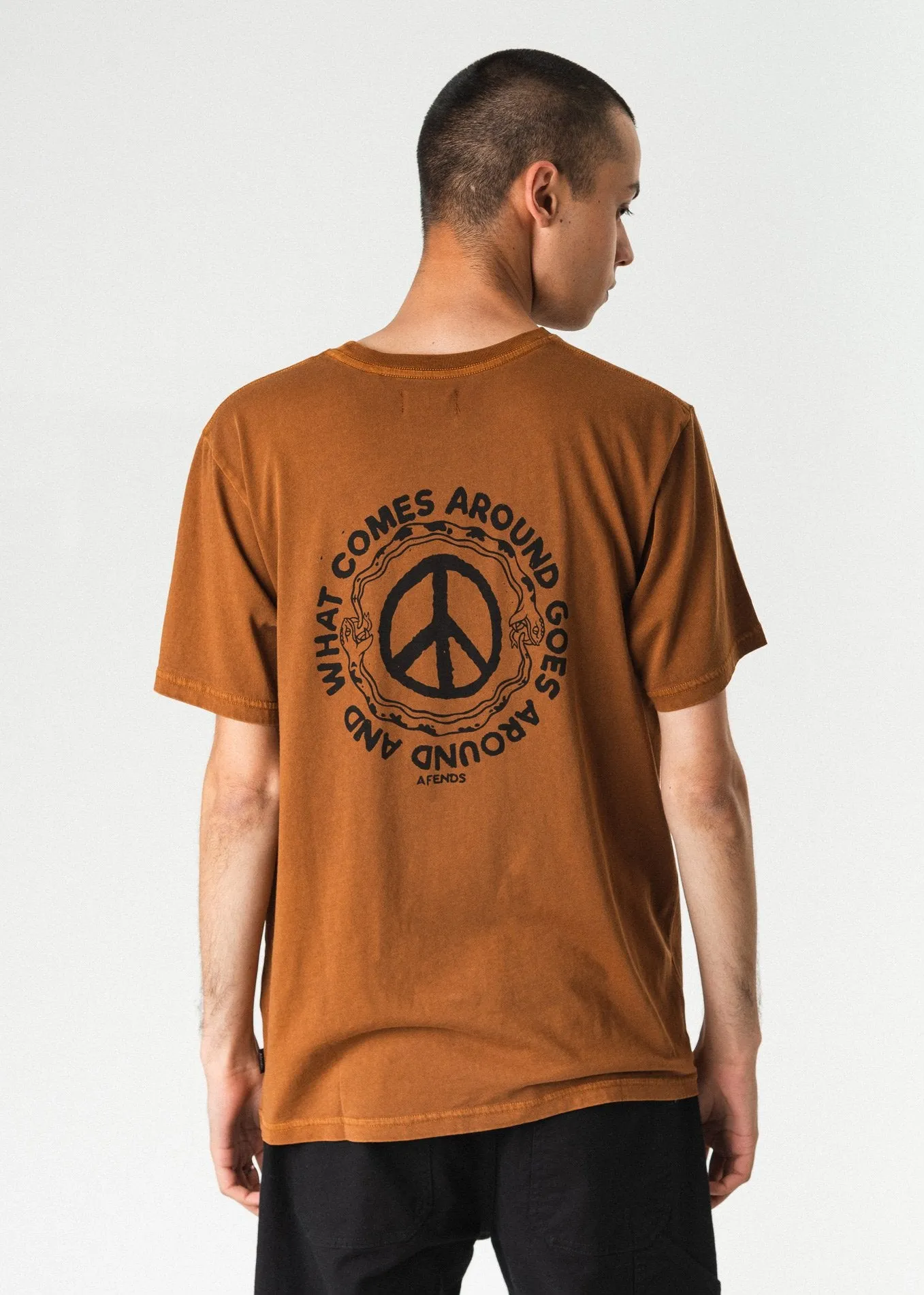 Afends Mens Around We Go - Standard Fit Tee