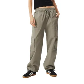 Afends Womens Tasman Cargo Pants - Grey Olive