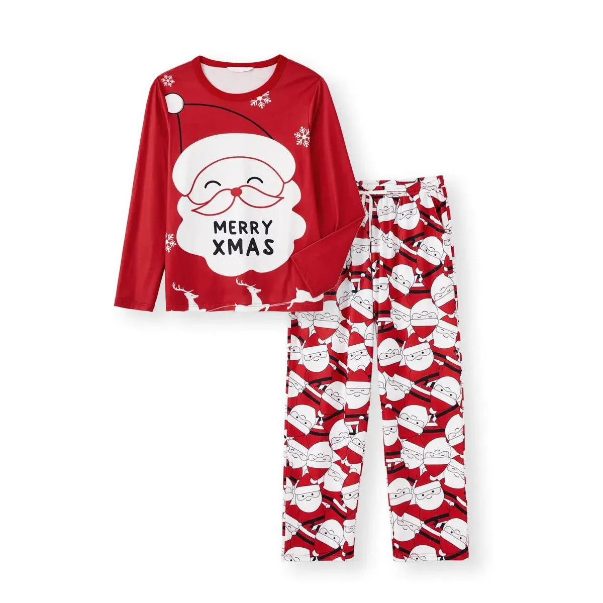 Allover Santa Claus Pajamas for Family Merry Xmas Reindeer Snowflake