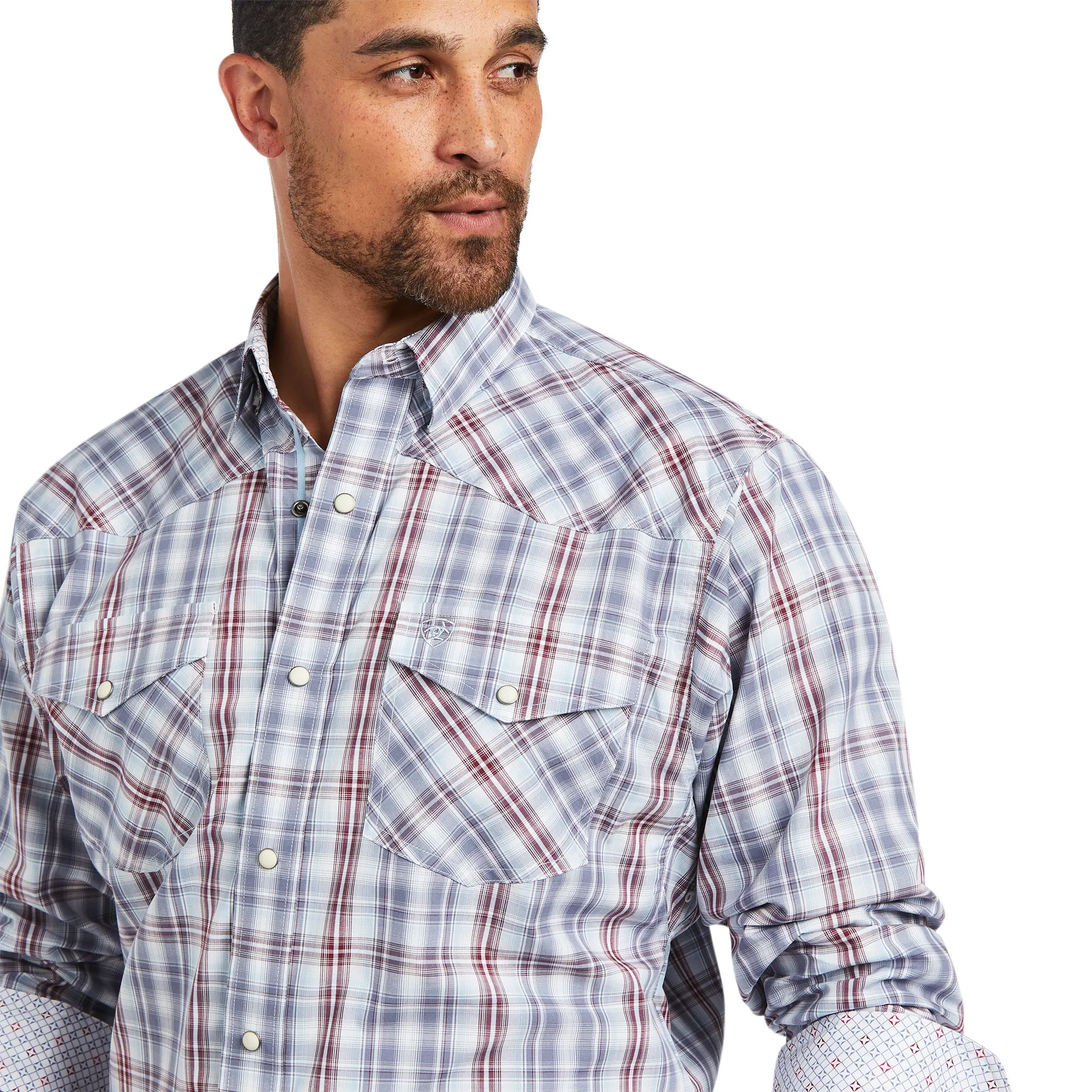 Ariat | Men's Relentless Steely Stretch | Classic Fit Western Shirt | Peacoat