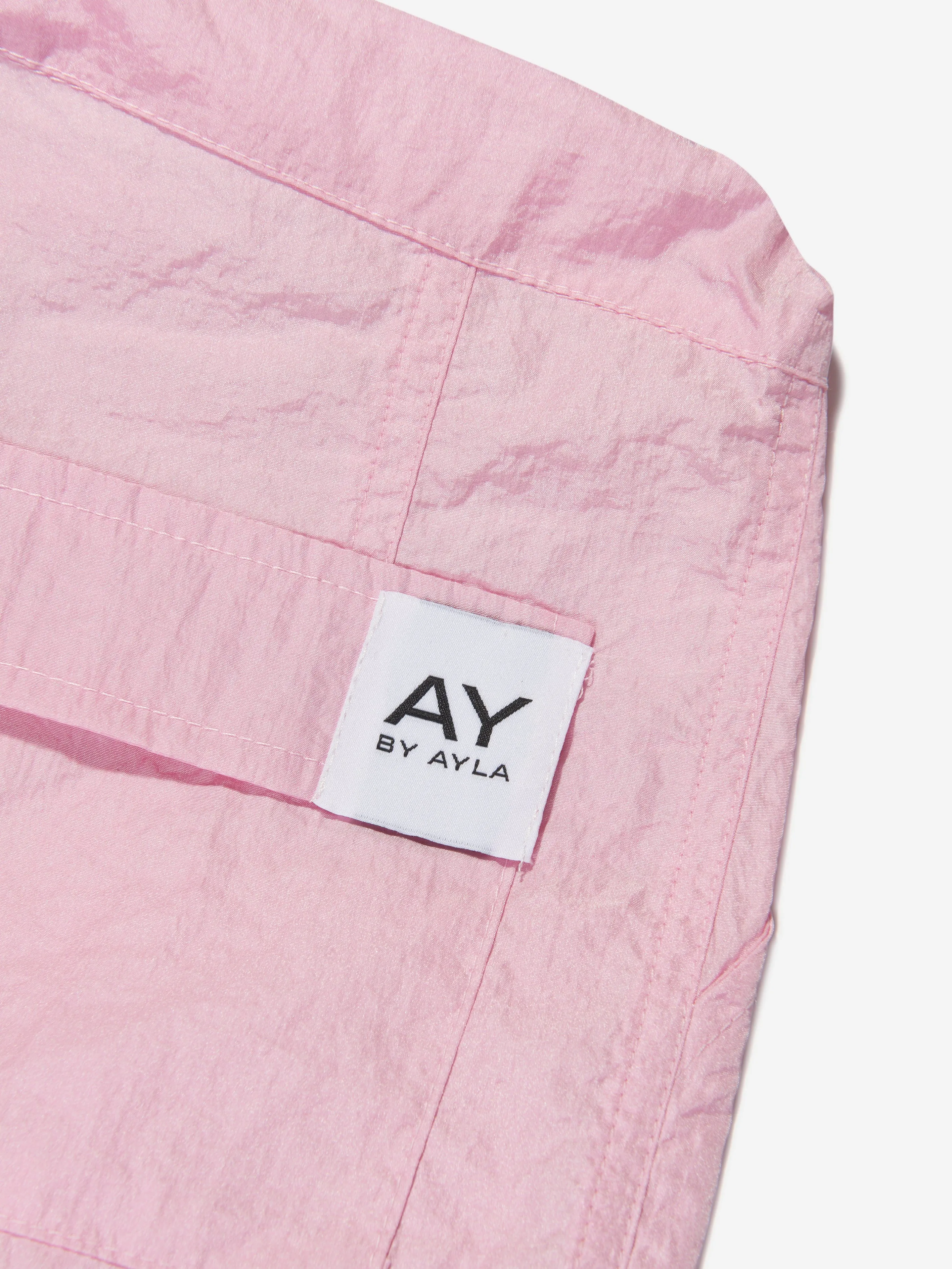 AY by AYLA Girls Nylon Cargo Trousers in Pink