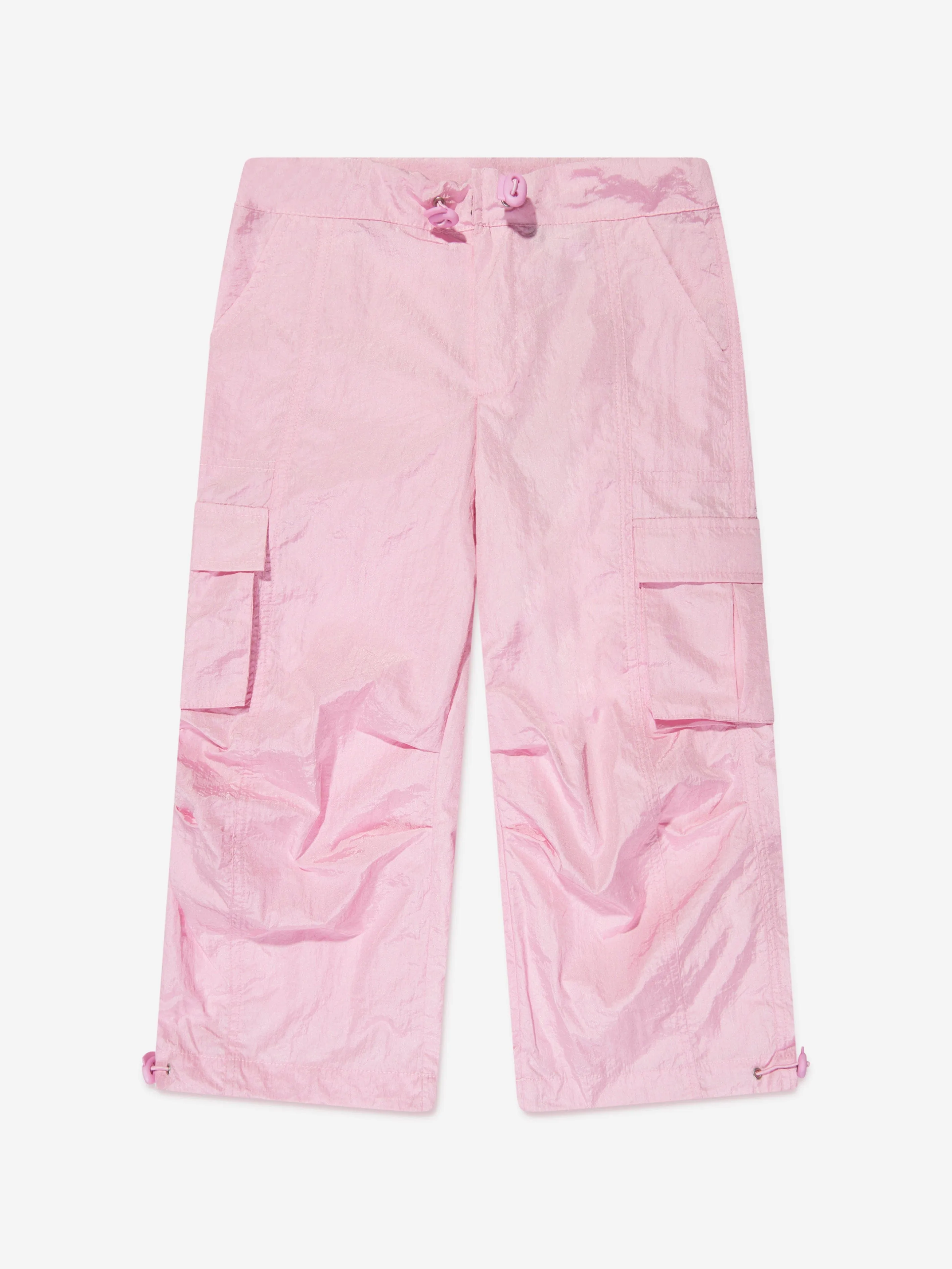 AY by AYLA Girls Nylon Cargo Trousers in Pink