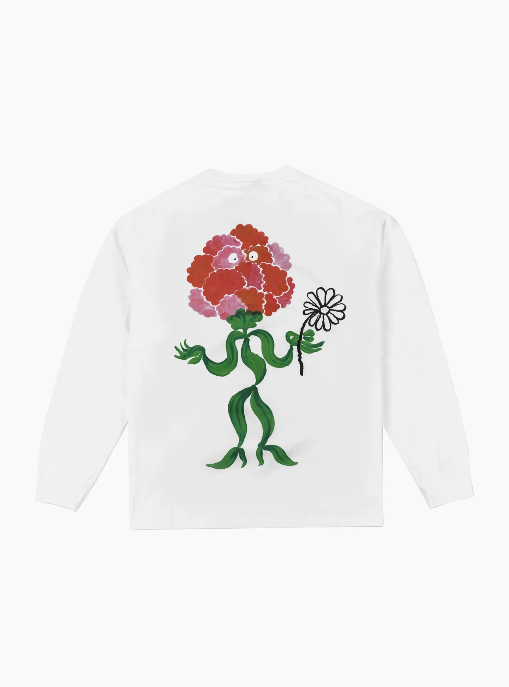 B-Flower Long Sleeve T-Shirt White