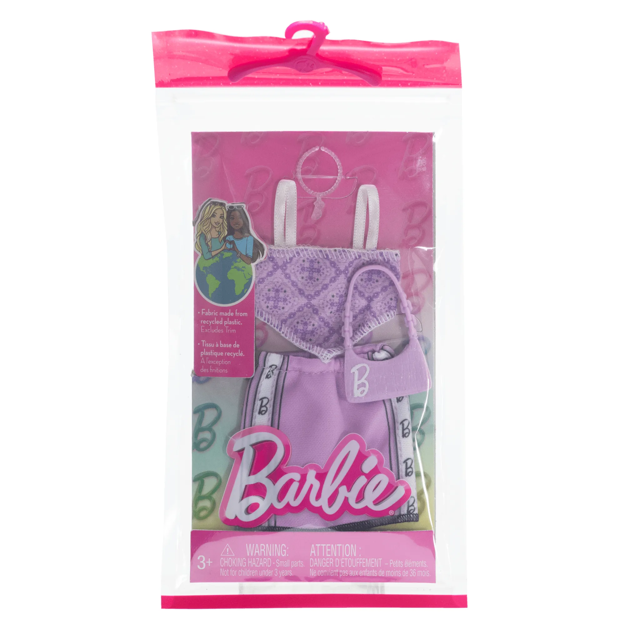 Barbie Doll Clothing, Fashion Pack With Sporty Purple Top, Skirt & Accessories (1 Outfit)