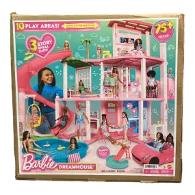 Barbie DreamHouse Doll House with 75  Pieces Including Furniture and Pool Slide