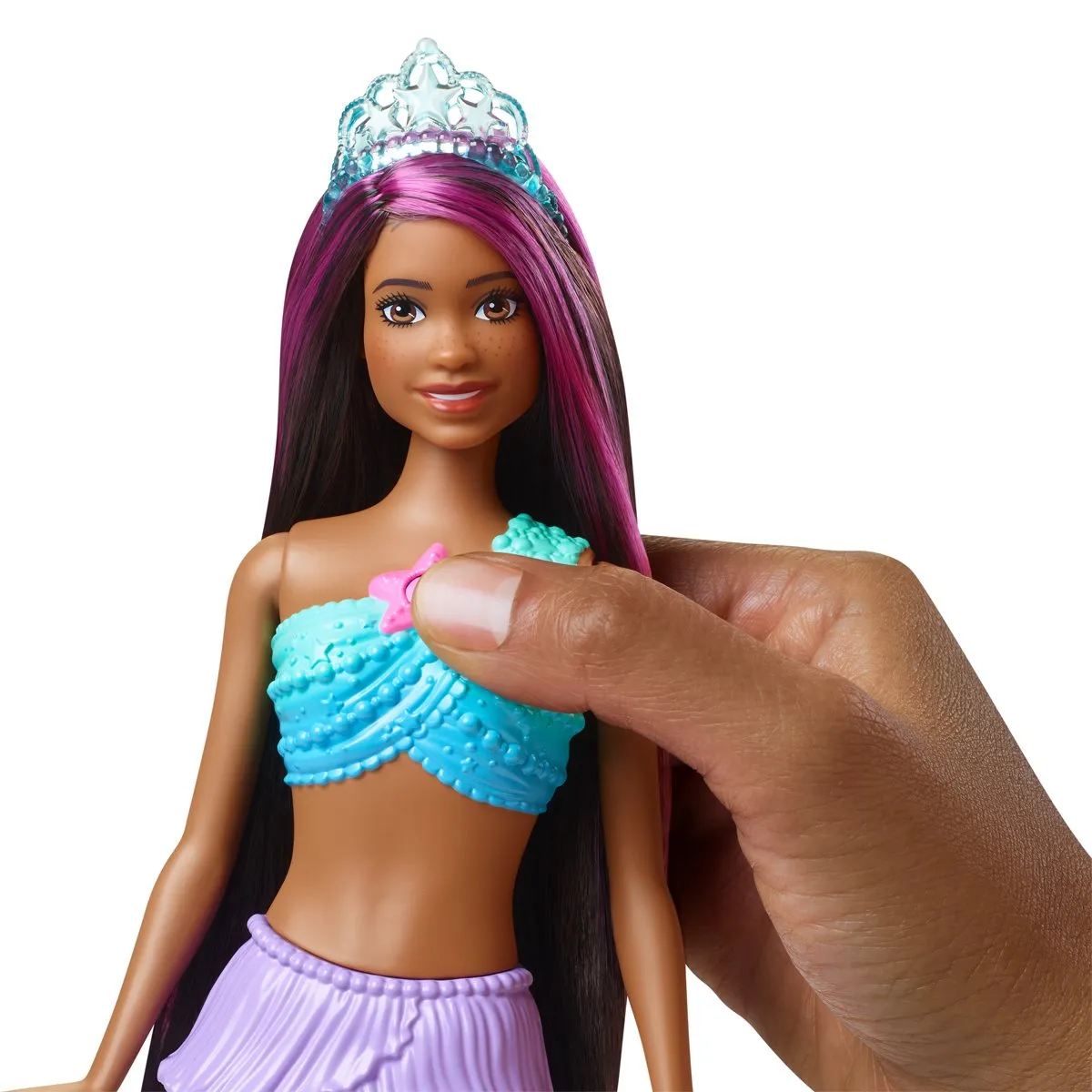 Barbie Dreamtopia Twinkle Lights Mermaid Doll with Brunette Hair