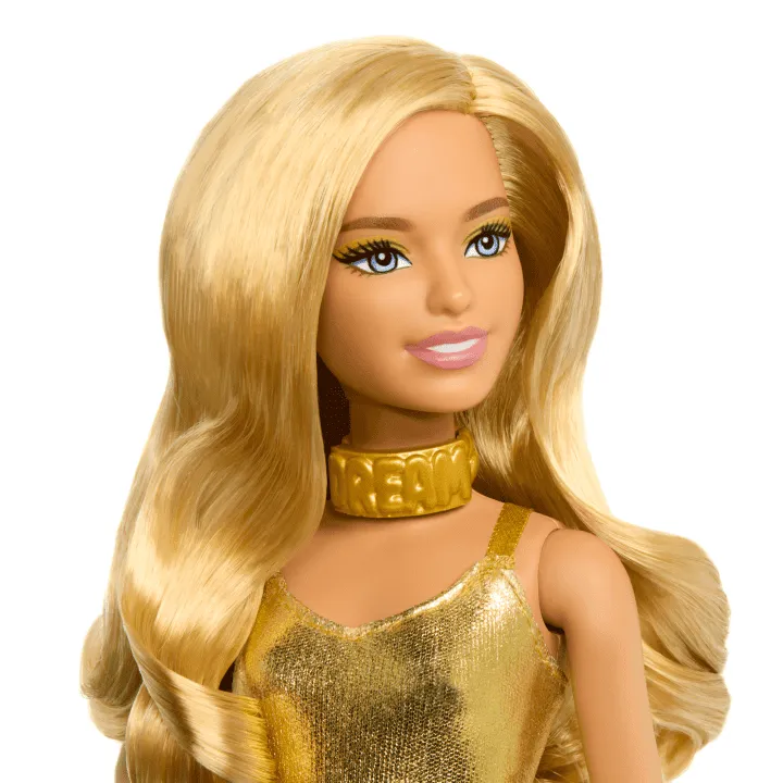 Barbie Fashionista Doll #222 - Petite with Blonde Hair & Golden Jumpsuit