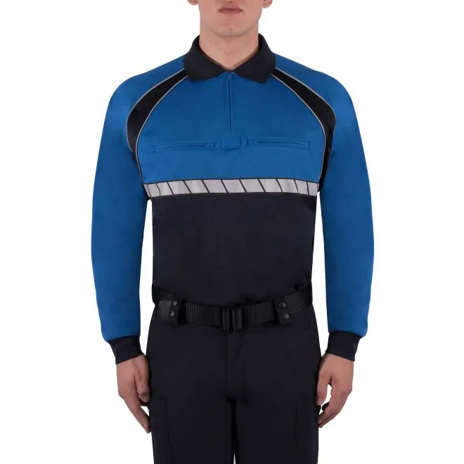 BLAUER 8143 LONG SLEEVE COLORBLOCK PERFORMANCE POLO SHIRT