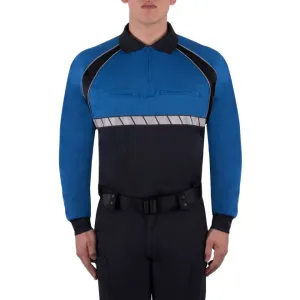 BLAUER 8143 LONG SLEEVE COLORBLOCK PERFORMANCE POLO SHIRT