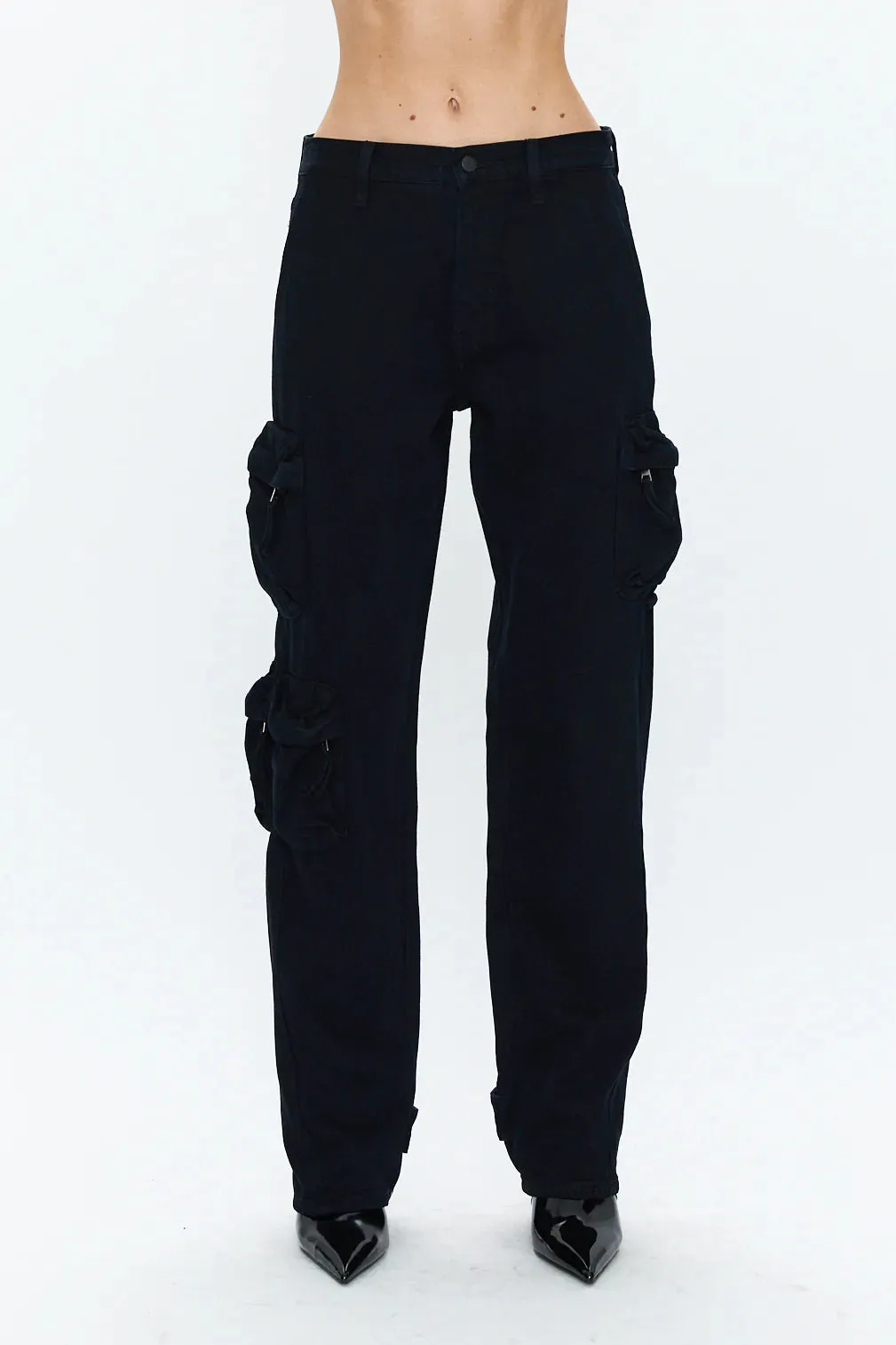 BOBBIE UTILITY MID RISE LOOSE STRAIGHT PANT - ABYSS