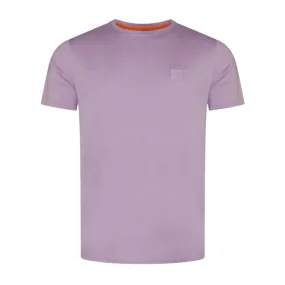 BOSS Tales Relaxed Fit Logo Patch Purple T-Shirt