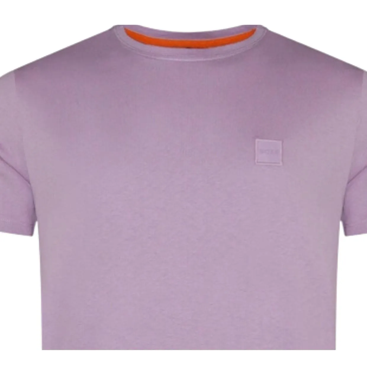 BOSS Tales Relaxed Fit Logo Patch Purple T-Shirt