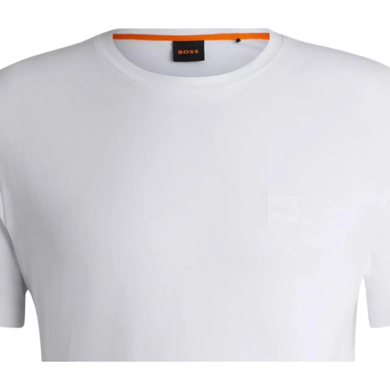 BOSS Tales Relaxed Fit Logo Patch White T-Shirt