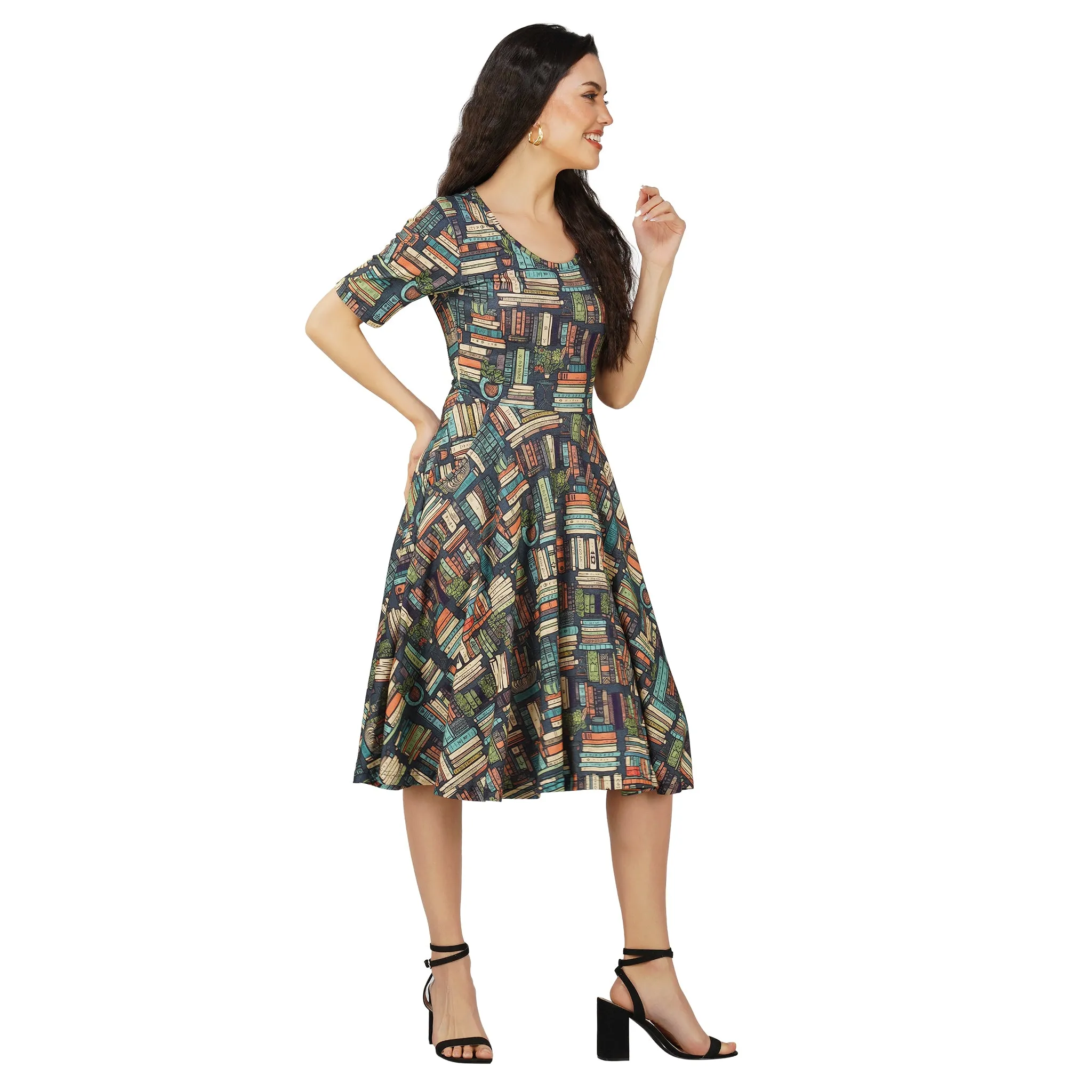 Botanical Library Twirl Dress