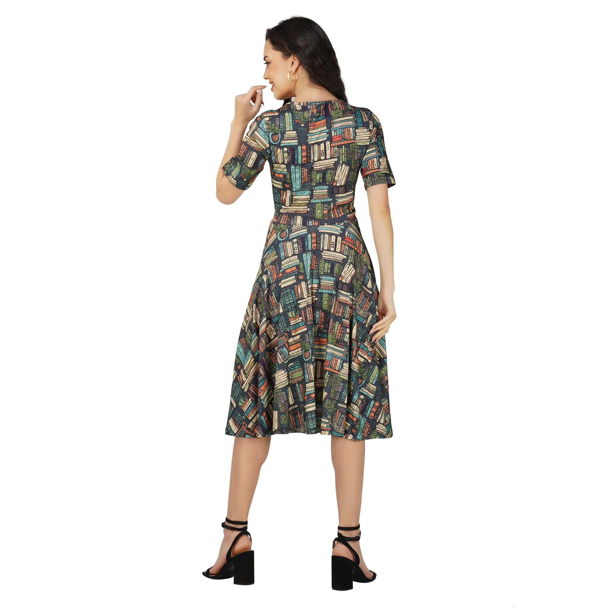 Botanical Library Twirl Dress