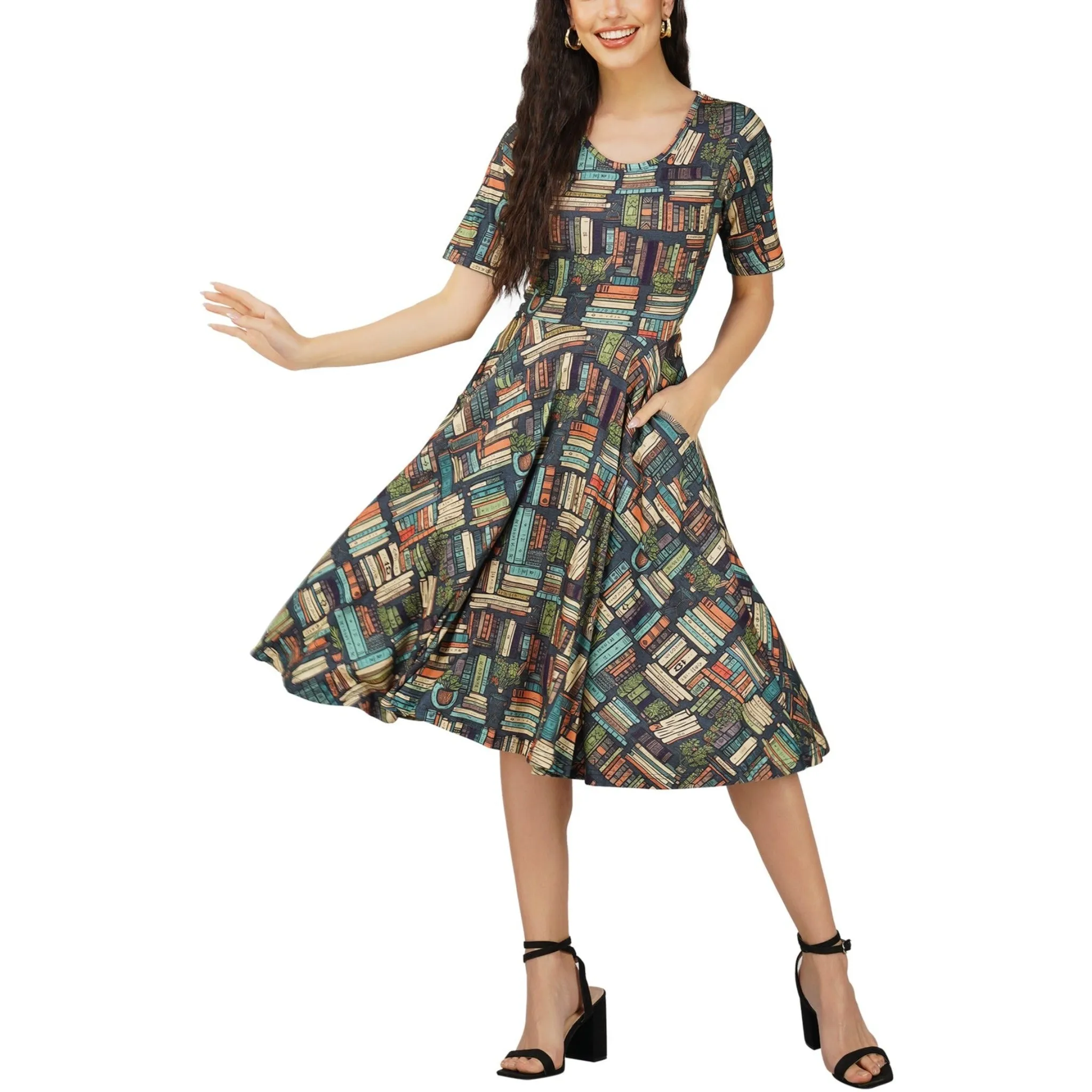 Botanical Library Twirl Dress