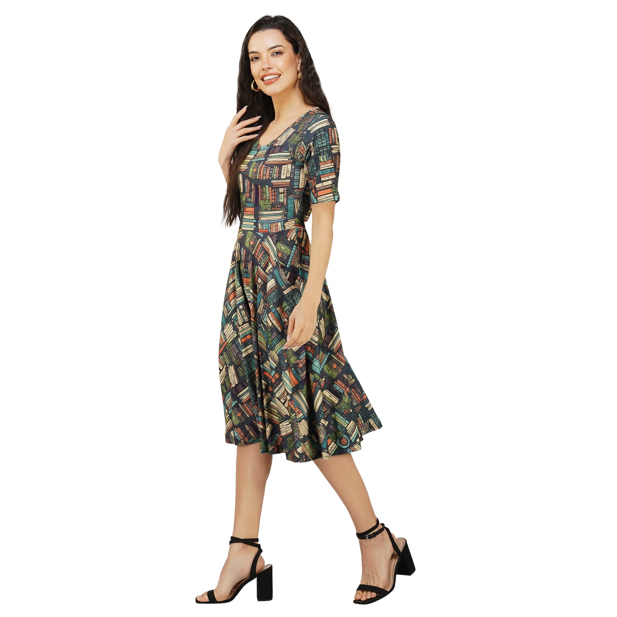 Botanical Library Twirl Dress