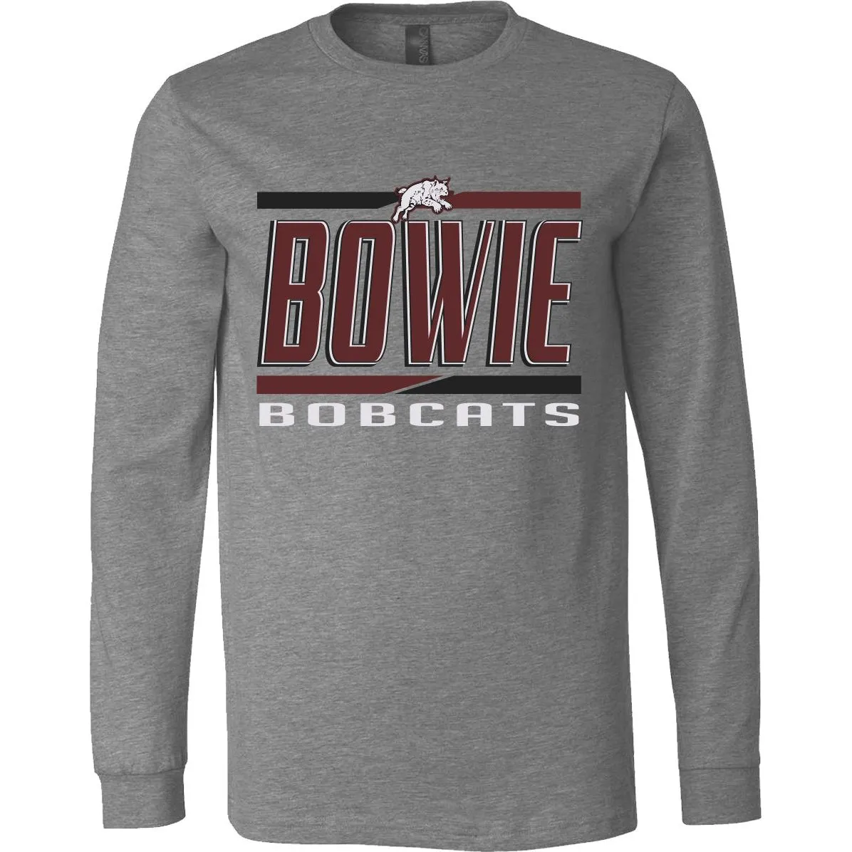 Bowie Bobcats - Split Stripe Long Sleeve T-Shirt