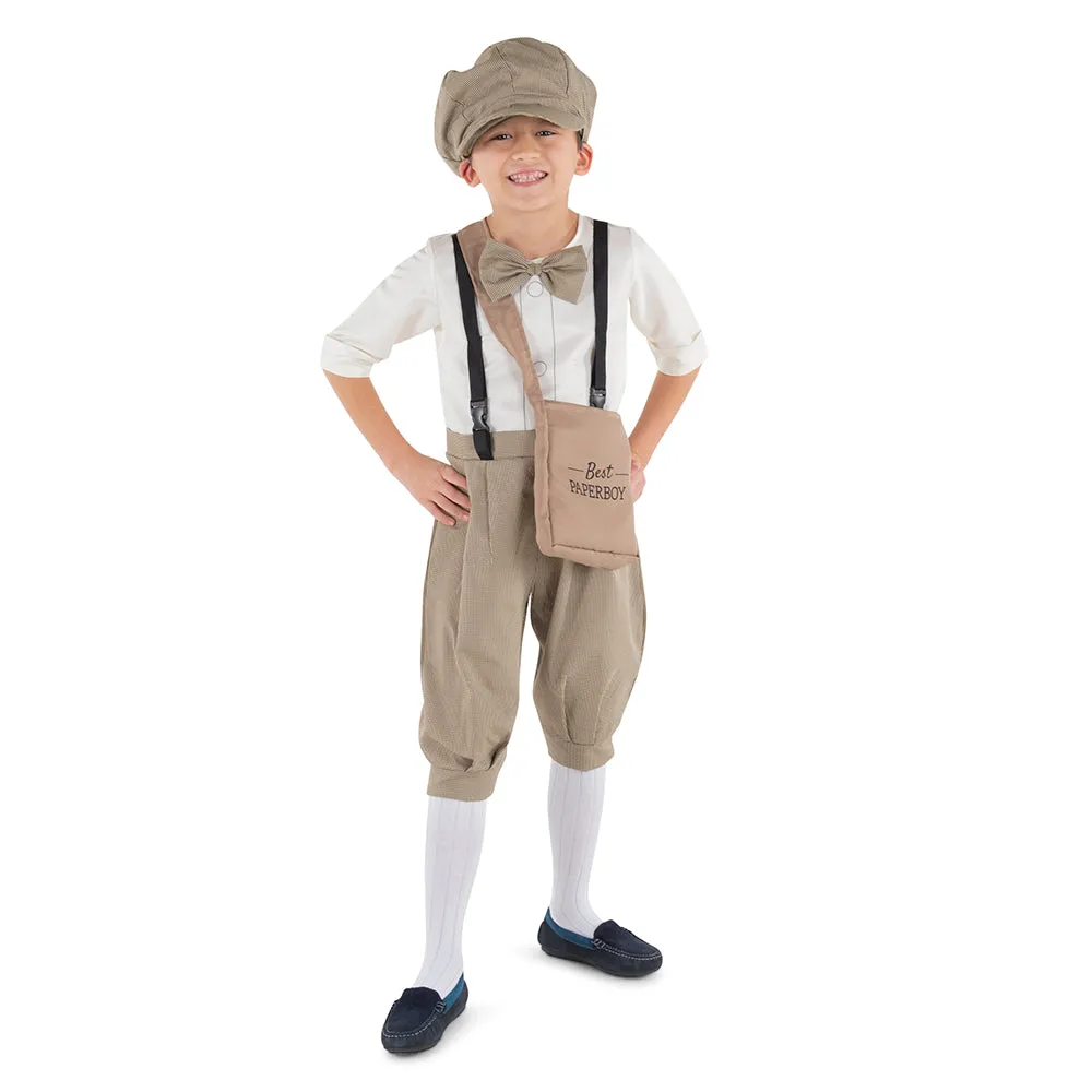 Boys Vintage Newsboy Costume