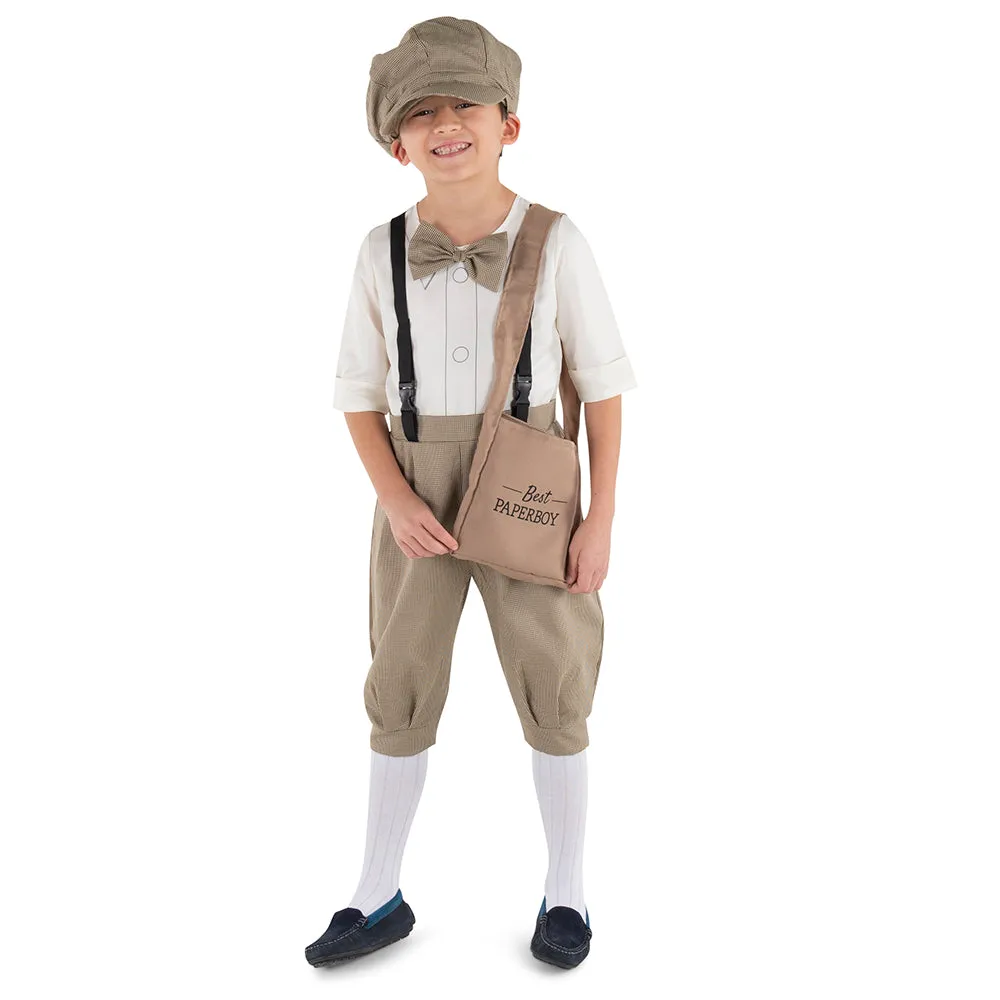 Boys Vintage Newsboy Costume