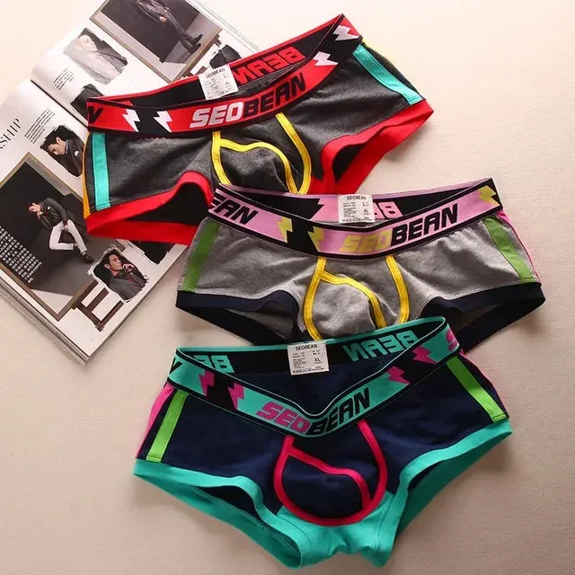 Breathable Cotton Spandex 3Pcs Boxer Set