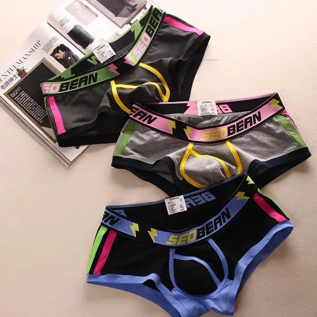 Breathable Cotton Spandex 3Pcs Boxer Set