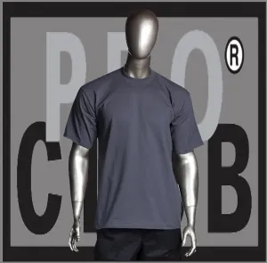 Charcoal Short Sleeve Crew Neck Pro Club Comfort T Shirt