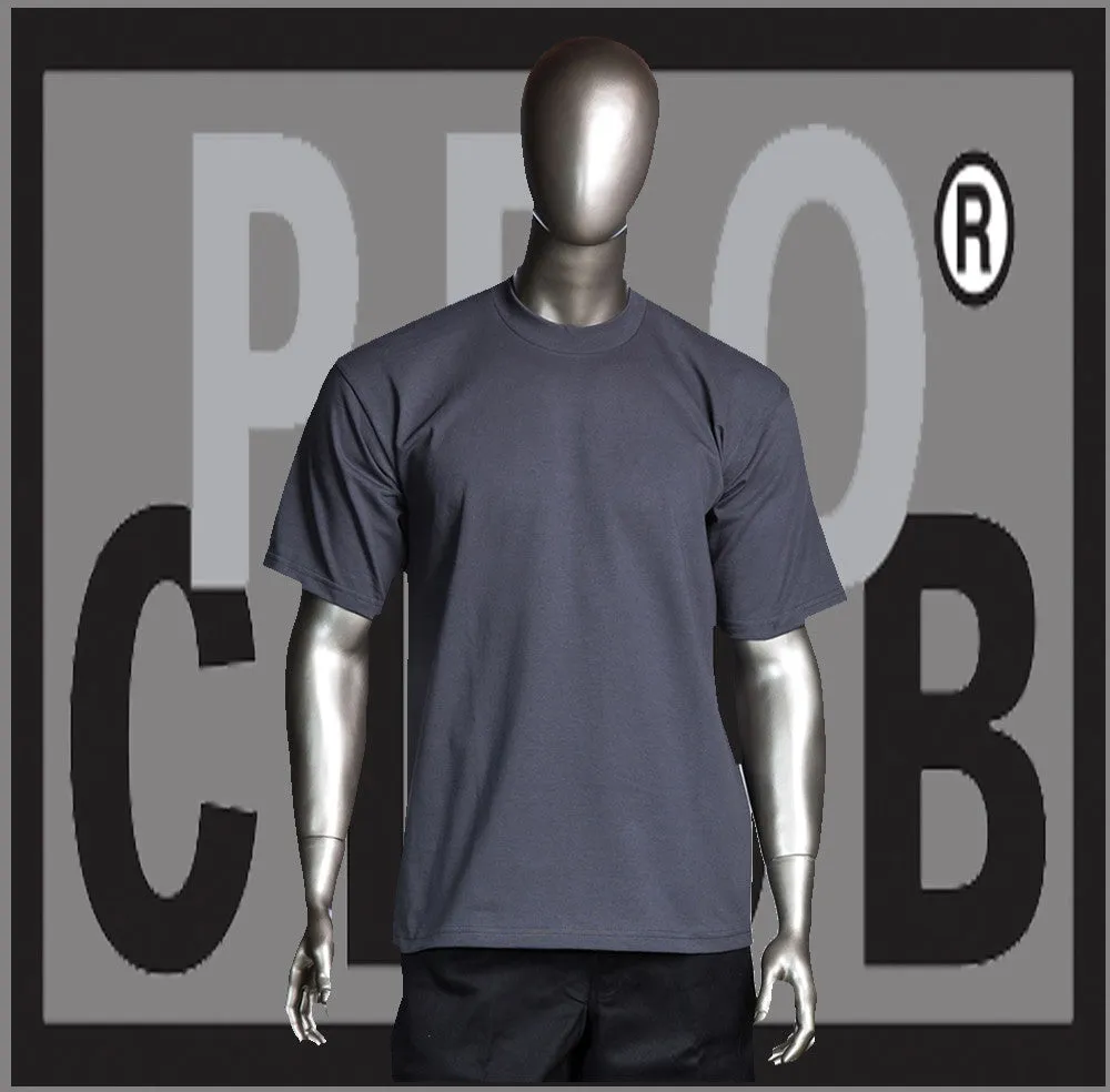 Charcoal Short Sleeve Crew Neck Pro Club Comfort T Shirt