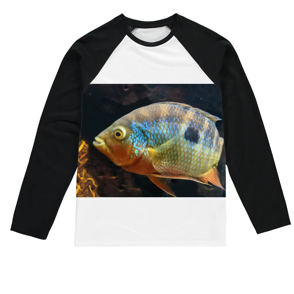 Colorful Fish Sublimation Baseball Long Sleeve T-Shirt