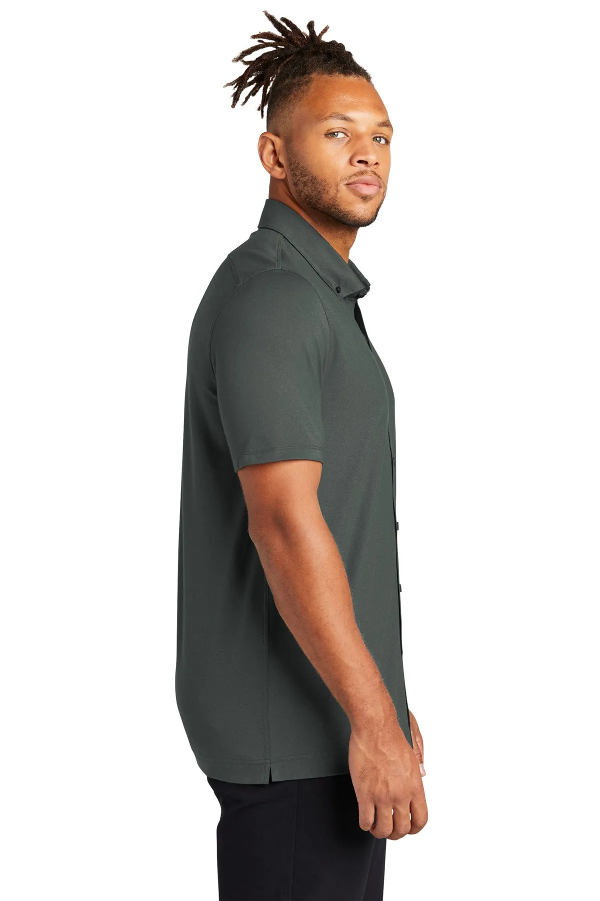 Coming In Spring MERCER METTLE™ Stretch Pique Full-Button Polo MM1006