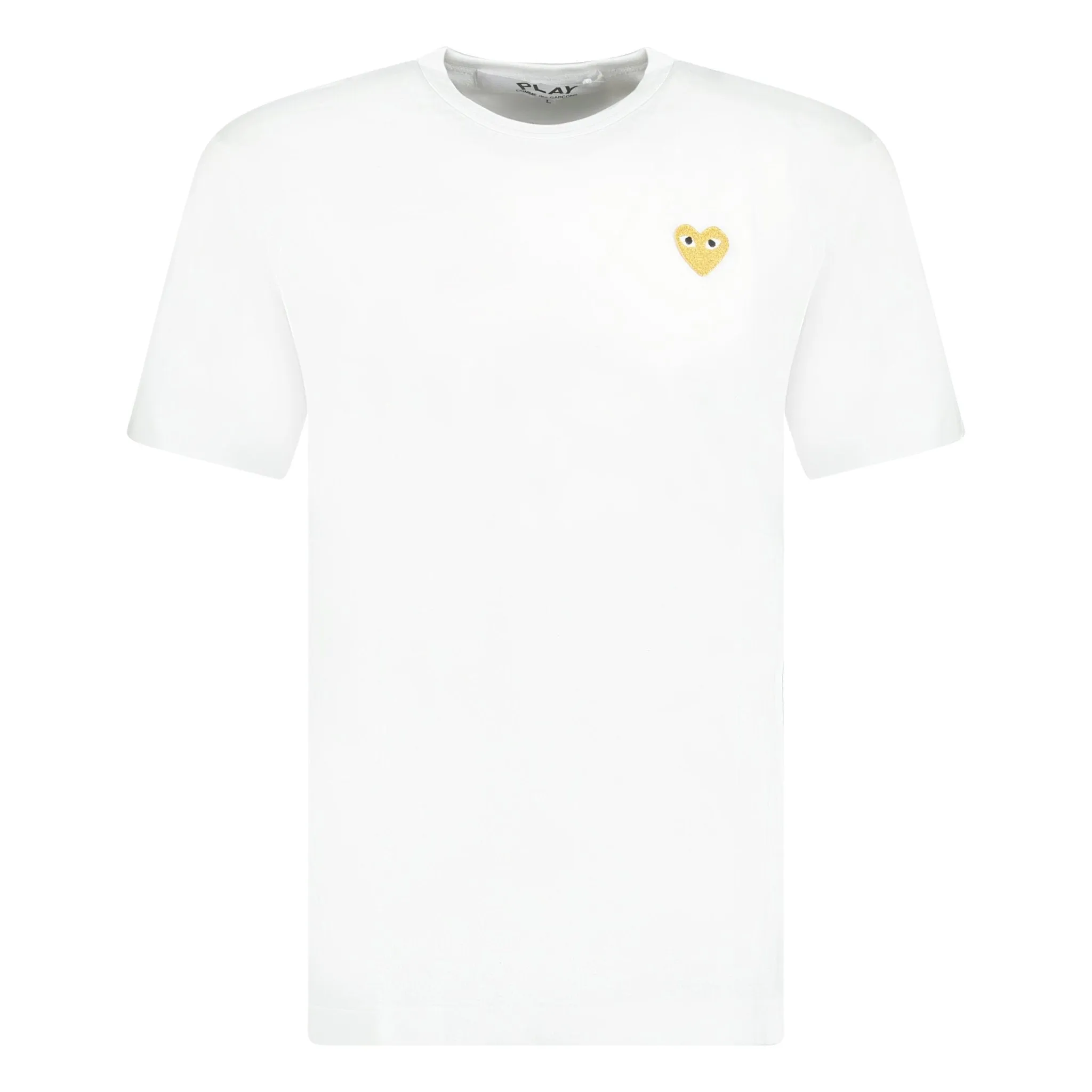 Comme Des Garcons Gold Heart Logo T-Shirt White