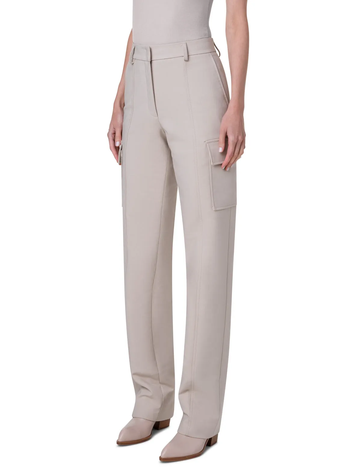 Cotton Double-Face Cargo Pants