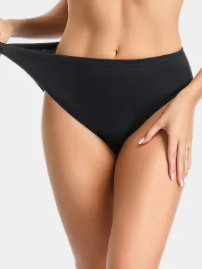 Cotton High-Cut Brief Plus Size Underwear Black