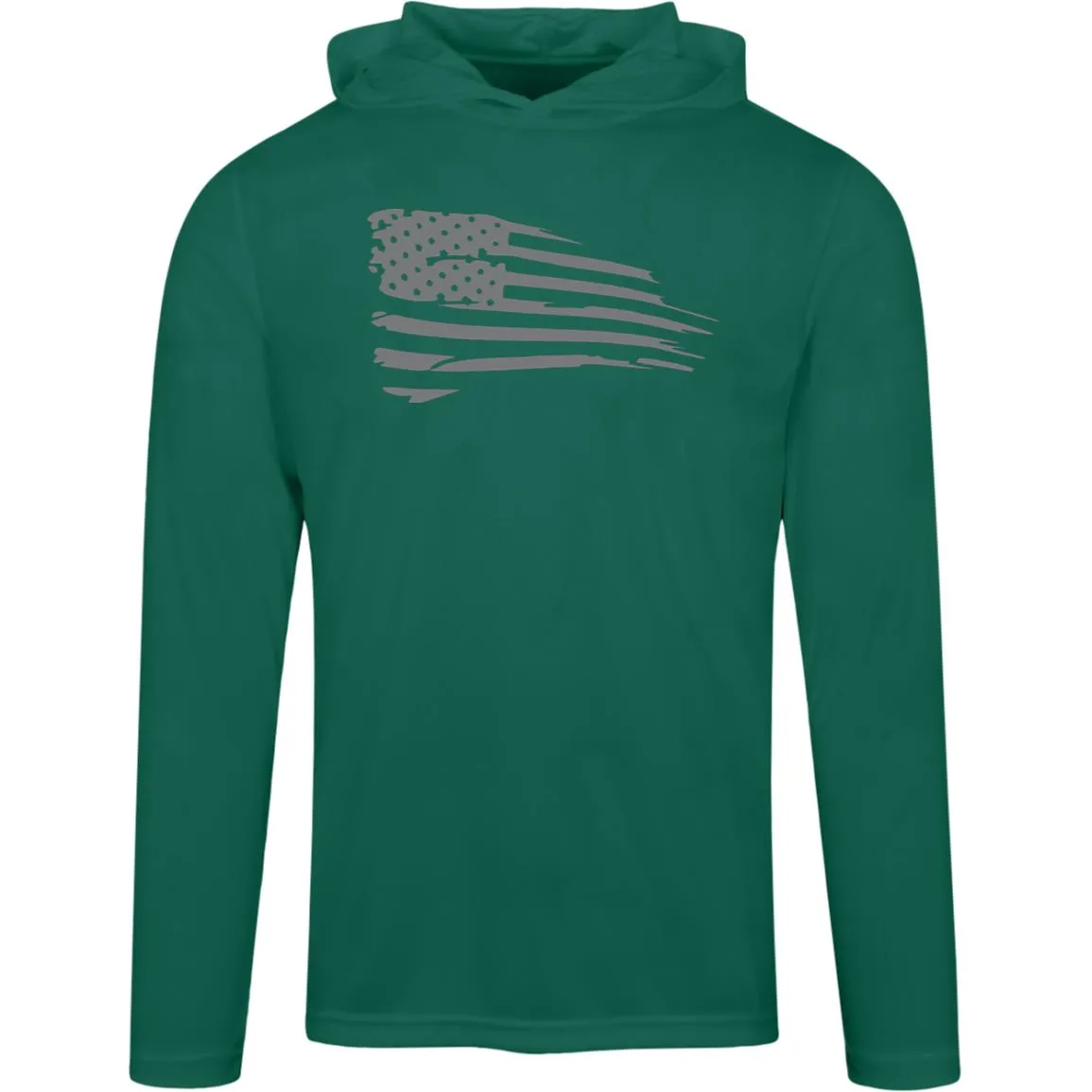 Distressed Flag Mens Zone Hooded Tee