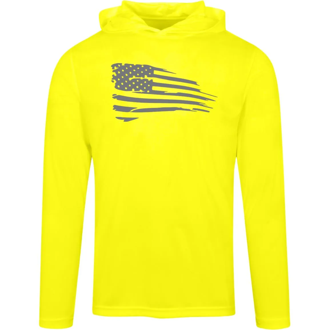 Distressed Flag Mens Zone Hooded Tee