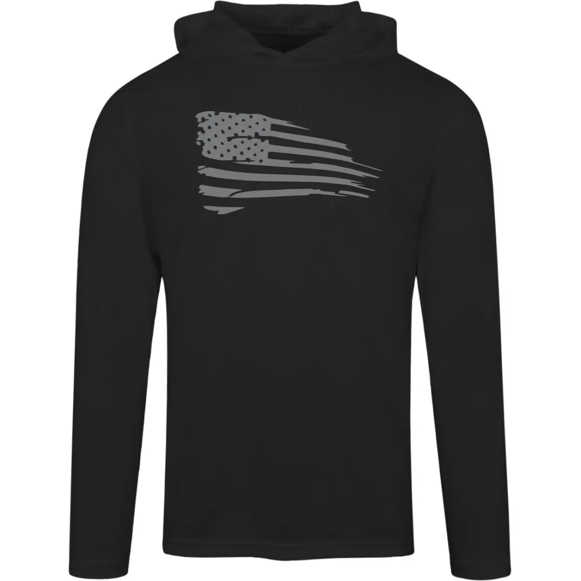 Distressed Flag Mens Zone Hooded Tee