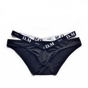 Double Band and Letter Patterned Brief Underwear