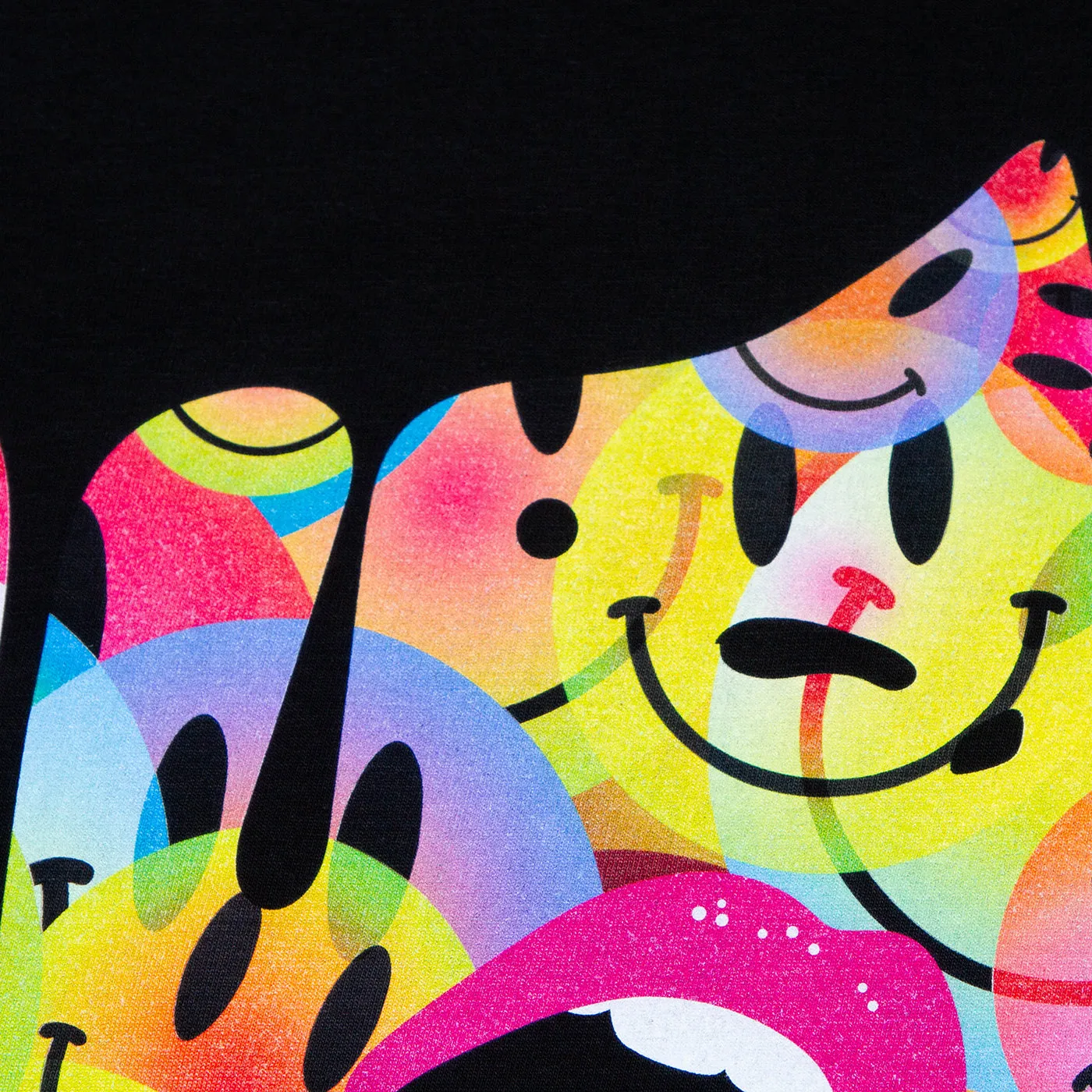 Droplet Face 010 - Tshirt - Black