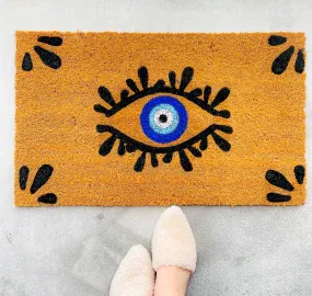 Evil Eye Doormat Boho Home Goodluck Doormat Custom Doormat Amida By Zaa