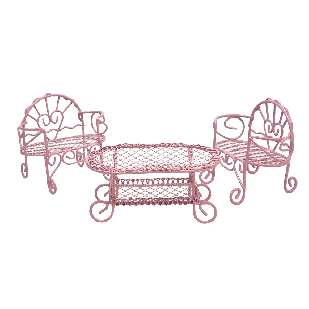 Fairy & Elf Metal Filigree Garden Furniture Set